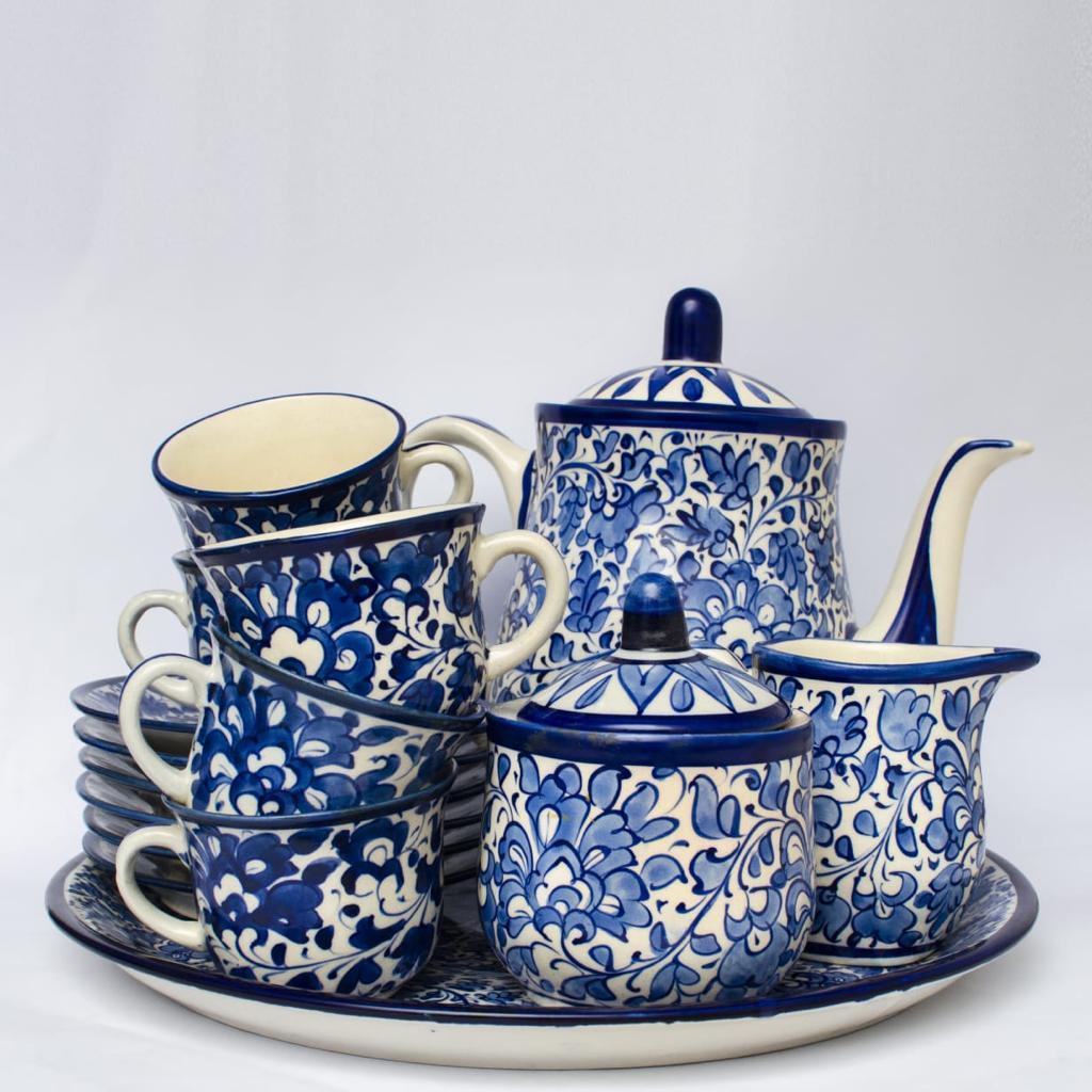 Ceramics Serina Blue Tea Set