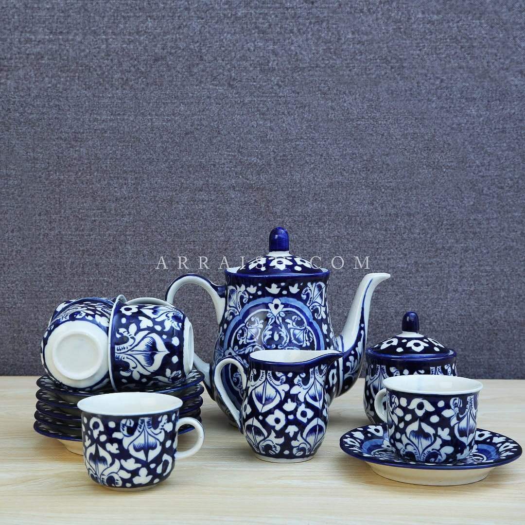 Mugs & Drinkware Blue Celico Tea Set