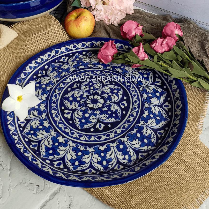 Plates & Platters Blue Felicity Round Platter - Large